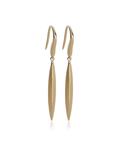 Pre-Owned Tiffany & Co Yellow Gold Feather Drop Earrings