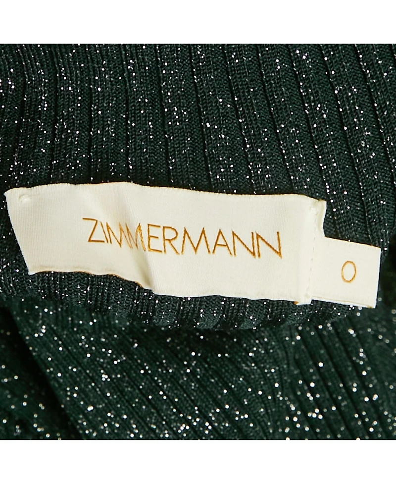 Pre-Owned Zimmermann Women's Lurex Knit Turtleneck Sweater Top