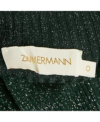 Pre-Owned Zimmermann Women's Lurex Knit Turtleneck Sweater Top