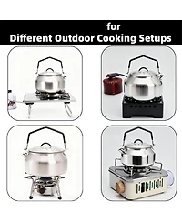 Piscifun 1L 304 Stainless Steel Camping Kettle Portable Fast Heating Outdoor Camp Tea Coffee Pot For Hiking Travel