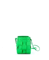 Pre-Owned Bottega Veneta Small Cassette Bucket Bag Maxi Intrecciato Leather
