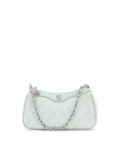 Pre-Owned Gucci Small Ophidia Zip Pochette Shoulder Bag Gg Denim