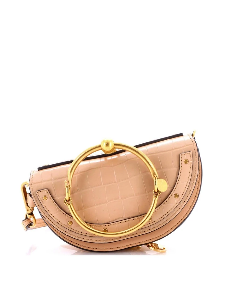 Pre-Owned Chloe Mini Nile Crossbody Bag Embossed Leather