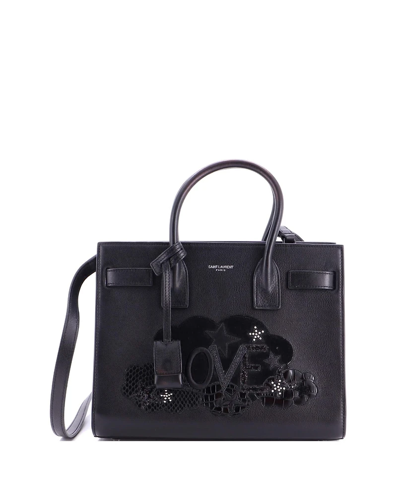 Pre-Owned Saint Laurent Baby Sac de Jour Bag Patchwork Leather