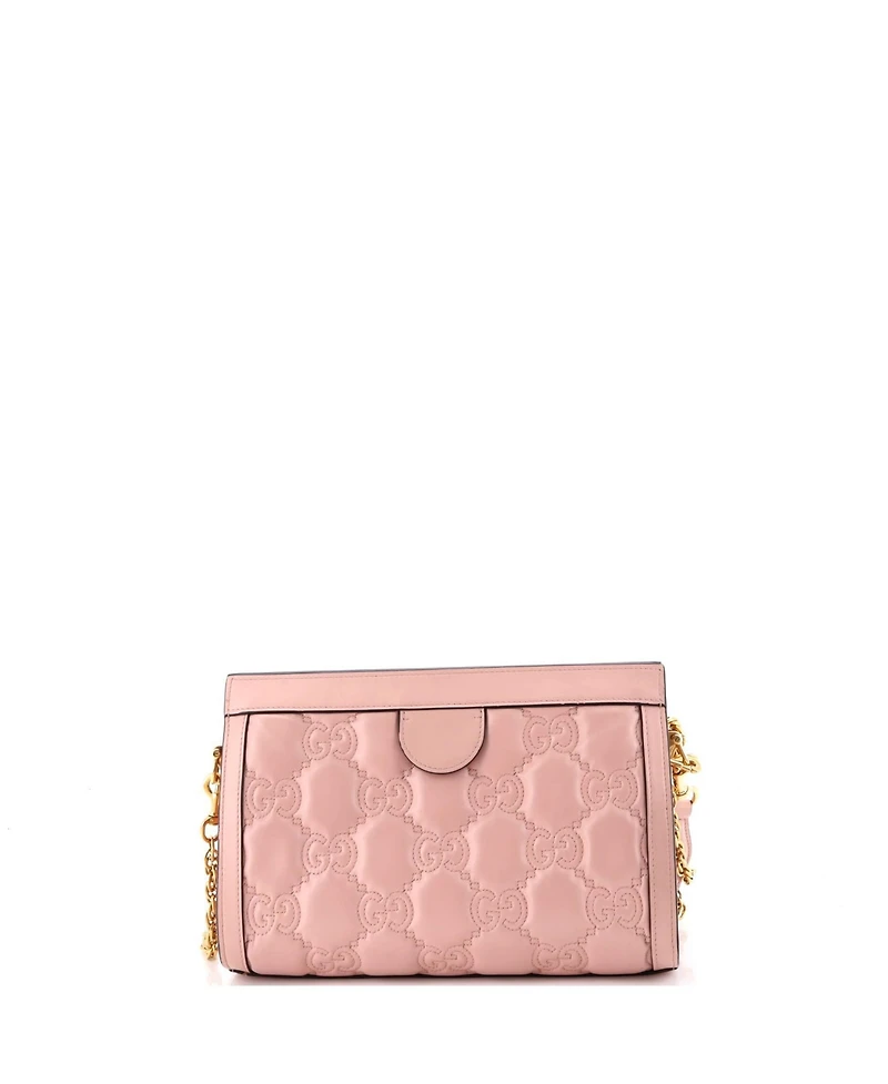 Pre-Owned Gucci Small Gg Shoulder Bag Gg Matelasse Leather