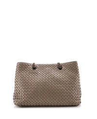 Pre-Owned Bottega Veneta Medium Double Chain Tote Intrecciato Nappa