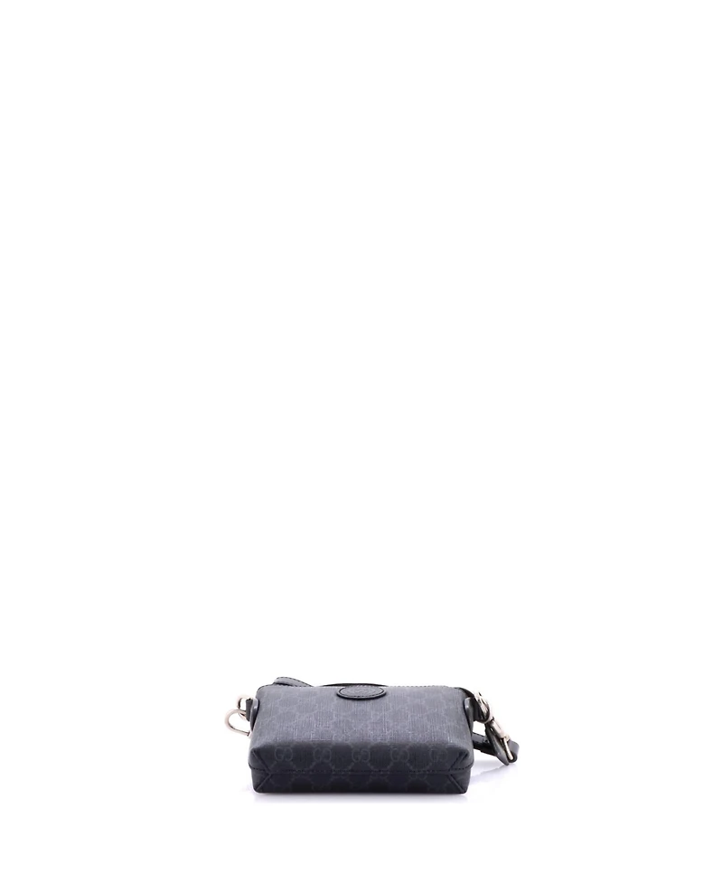 Pre-Owned Gucci Mini Interlocking G Patch Wristlet Messenger Bag Gg Coated Canvas