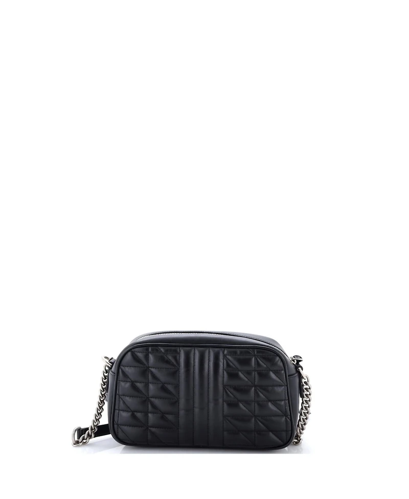 Pre-Owned Gucci Small Gg Marmont Shoulder Bag Mixed Matelasse Leather