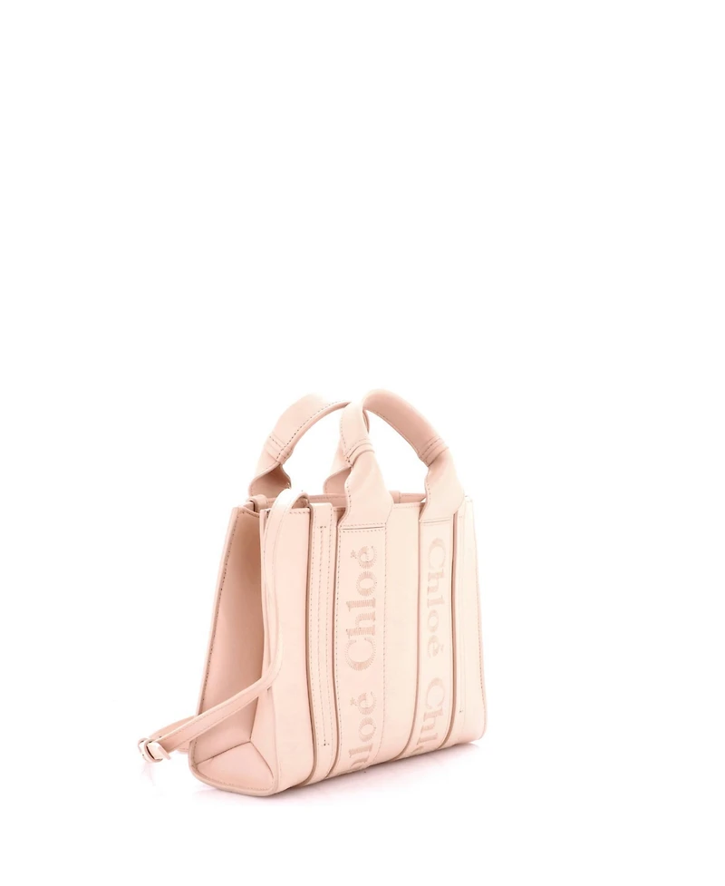 Pre-Owned Chloe Small Woody Convertible Tote Leather