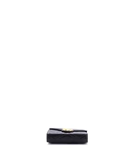 Pre-Owned Gucci Mini Gg Marmont Chain Wallet Matelasse Leather