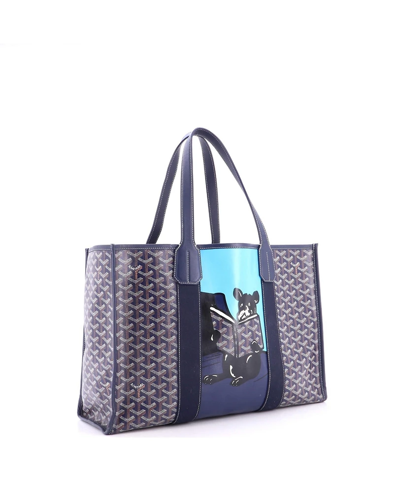 Pre-Owned Goyard Mm Villette Tote Printed Coated Canvas