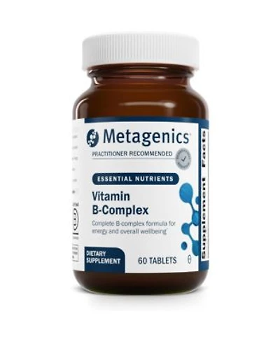 Metagenics Vitamin B Complex Active B6 B12 Vitamins With Folate Supports Energy Metabolism Stress Response Homocysteine Balance 60 Tablets