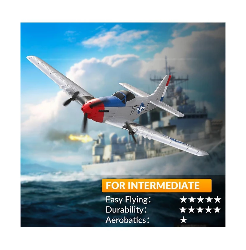 Bruce & Shark 2.4GHz Rc Plane – 3 Channel with Gyro, 330 feet Range and Epp Foam