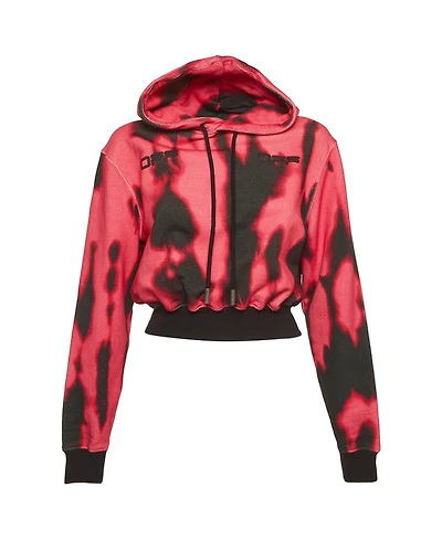 Pre-Owned Off-White Women's Logo Print Jersey Hoodie