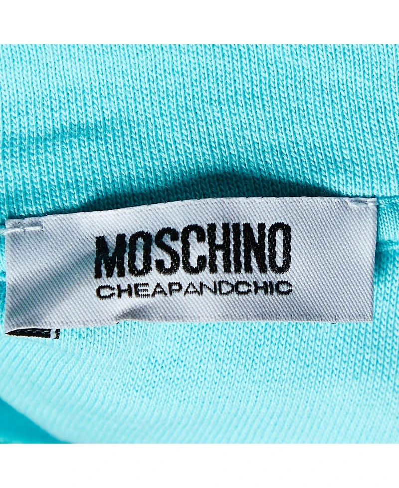 Pre-Owned Moschino Women's Printed Cotton Knit Sleeveless Hoodie