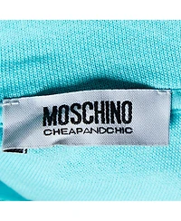 Pre-Owned Moschino Women's Printed Cotton Knit Sleeveless Hoodie