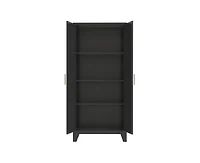 sumyeg 61" 2 Shapely Doors Cabinet Metal Storage with and Adjustable Shelves
