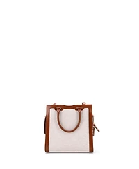 Pre-Owned Saint Laurent Small Uptown Tote Canvas with Leather