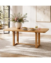 Streamdale Furniture 6-Piece Extendable Solid Wood Dining Set with 4 Chairs and Bench