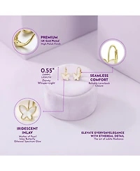 Enchanting Kids 14K Yellow Gold-Plated Mother of Pearl Butterfly Dangle Earrings