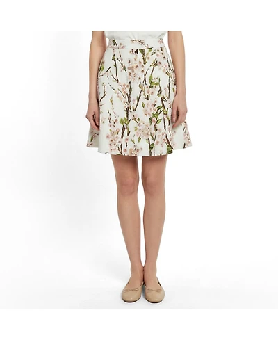 Pre-Owned Dolce & Gabbana Women's Floral Print Sequined Tweed Mini Skirt