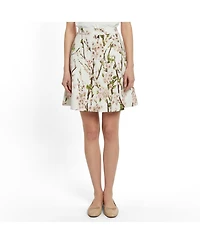 Pre-Owned Dolce & Gabbana Women's Floral Print Sequined Tweed Mini Skirt