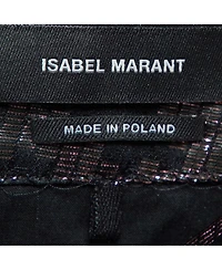 Pre-Owned Isabel Marant Women's Metallic Silk Lurex Draped Madly Mini Skirt