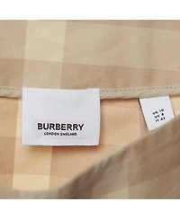 Pre-Owned Burberry Women's Check Gabardine Mini Skirt