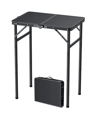 Piscifun Small Folding Camping Table Adjustable Height Portable Aluminum Lightweight Outdoor Picnic Bbq With Carry Handle