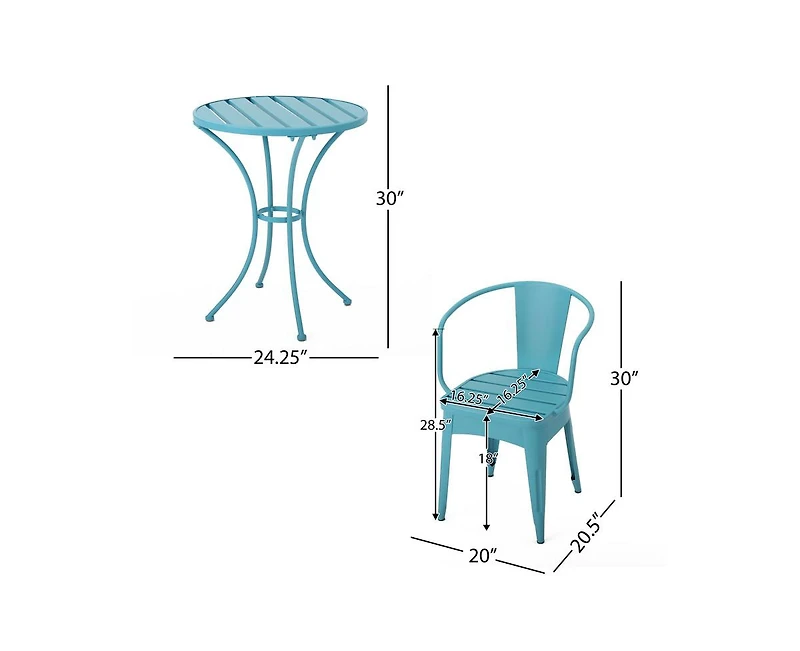 sumyeg Modern 3-Piece Patio Bistro Set