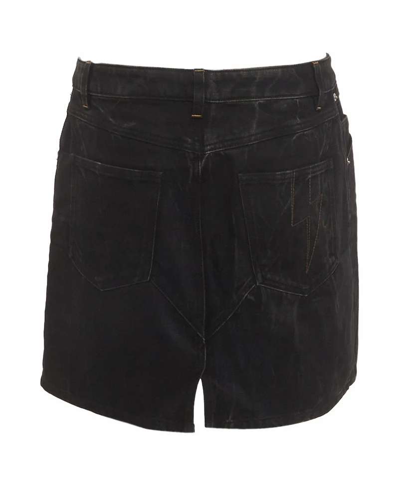 Pre-Owned Givenchy Women's Denim Marble Washed Mini Skirt
