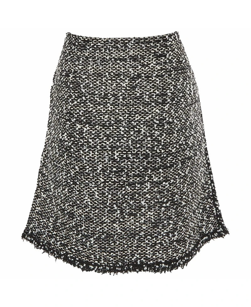 Pre-Owned Balenciaga Women's Tweed Zip Up Mini Skirt
