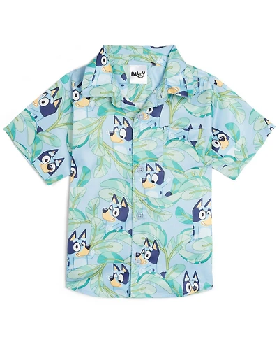 Bluey Toddler Boys (2T - 5T) Short Sleeve Button-Down Shirt
