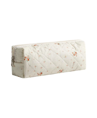 Danrong Pencil Case Pen Bag Pouch Holder Box Organizer Makeup Cute Corduroy Canvas Lightweight Travel School Gift