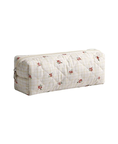 Danrong Pencil Case Pen Bag Pouch Holder Box Organizer Makeup Cute Corduroy Canvas Lightweight Travel School Gift