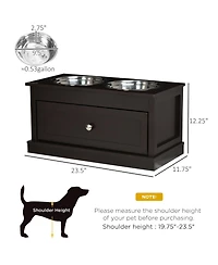 Ruie Elevated Dog Bowls with Storage Drawer Raised Feeder for Large Dogs