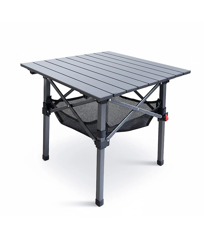 Piscifun Folding Camping Table Portable Outdoor Picnic Lightweight Square Camp Cup Holders Food Basket Travel Bag