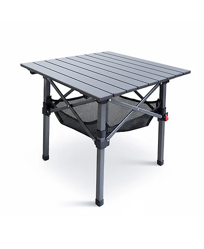 Piscifun Folding Camping Table Portable Outdoor Picnic Lightweight Square Camp Cup Holders Food Basket Travel Bag