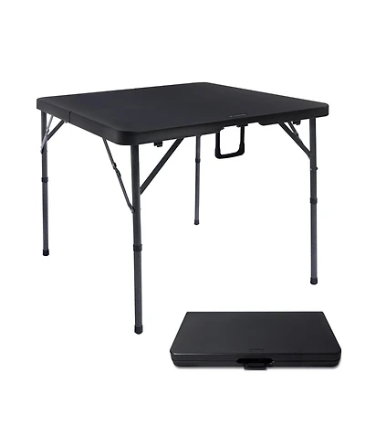 Piscifun Square Folding Table Portable Hdpe Plastic Indoor Outdoor Picnic Camping Party Dining Utility Heavy Duty Carrying Handle