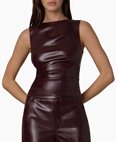 Joe's Jeans Women's The Meg Ruched Sleeveless Top