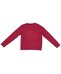 CeCe Girls' 4-16 Crewneck Sweater with Bow and Heart