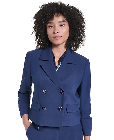 Karl Lagerfeld Paris Women's Cropped Two-Button Jacket