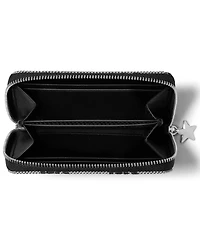Michael Michael Kors Silver-Tone Hardware Compact Card Case Wallet