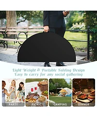 Piscifun Round Folding Table Fold in Half Portable Plastic Indoor Outdoor Party Dining Wedding Camping Picnic Events Handle