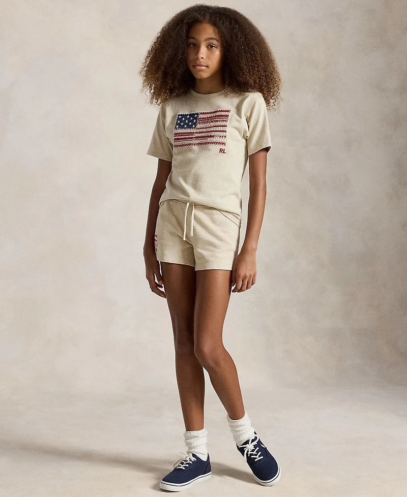 Polo Ralph Lauren Girls' 7-16 Flag Short-Sleeve Jersey T-Shirt