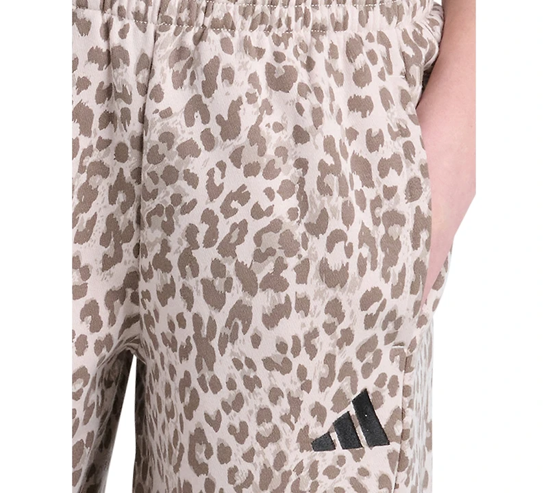adidas Girls' 8-16 Elastic Waistband Printed Barrel Leg Pants
