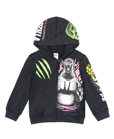 Godzilla Matching Boy's(Xs-2XL,5-12) Family Fleece Zip Up Hoodie