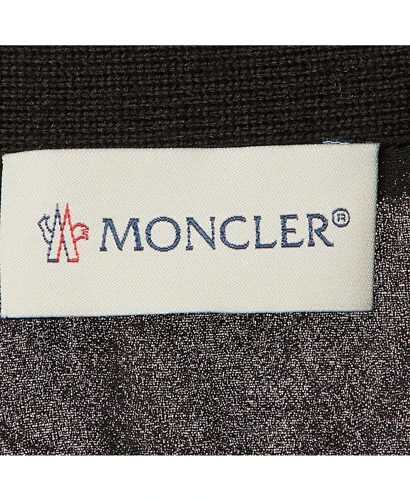 Pre-Owned Moncler Women's Cotton and Cashmere Blend Logo Applique Sweater Mini Dress