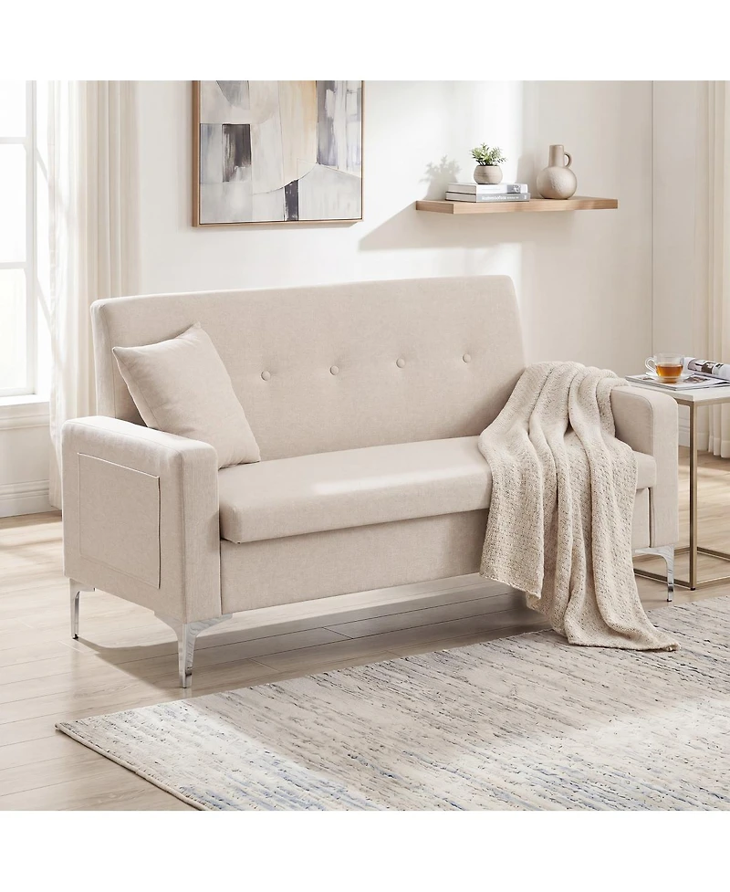 Streamdale Furniture 57" Double Sofa with Storage, Stylish Couch for Living Room