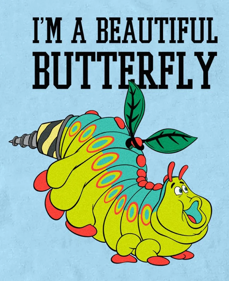 Fifth Sun Men's A Bug's Life Heimlich Beautiful Butterfly T-Shirt